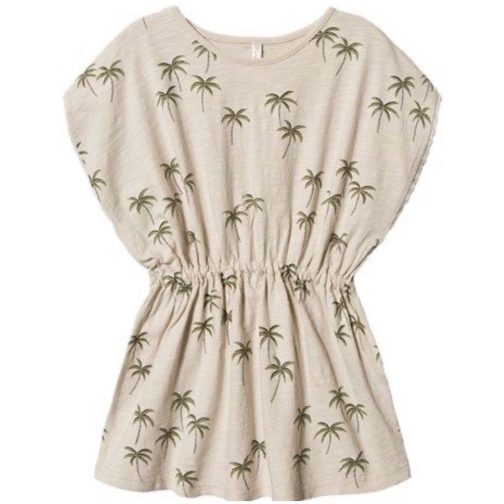Rylee + Cru Tan Palm Tree Dress